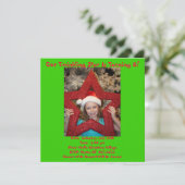 7月の誕生日のテーマのクリスマス 招待状 (スタンド正面)