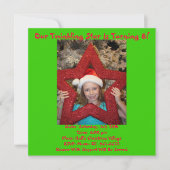 7月の誕生日のテーマのクリスマス 招待状 (正面)