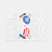 7月の誕生日のパパの小さな暖炉 フリースブランケット (正面(横))