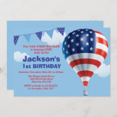 7月の誕生日の招待状の第4 招待状 (正面/裏面)