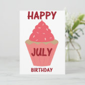 7月の誕生日の招待 招待状 (スタンド正面)