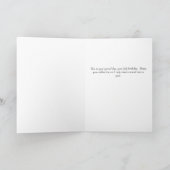 7月の誕生日カードとラークスパー、7月の花 カード (内部)