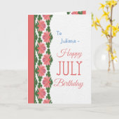 7月の誕生日カードをパーソナライズするには、睡蓮 カード (黄色い花)