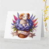 7月の誕生日カード カード (黄色い花)