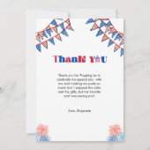 7月の誕生日サンキューカードのミニマル4日 案内状 (正面)