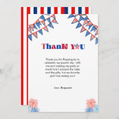 7月の誕生日サンキューカードのミニマル4日 案内状 (正面/裏面)