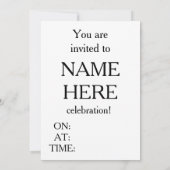 7月の誕生日パーティーの招待 招待状 (裏面)