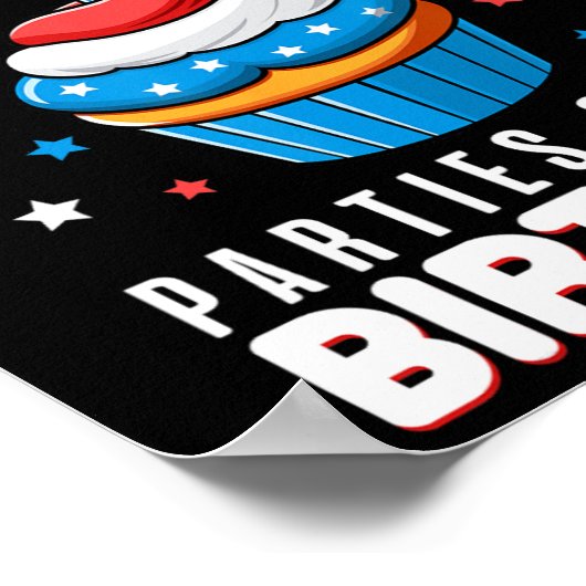 7月の誕生日パーティーボーイガール7月4日Bda ポスター (角)