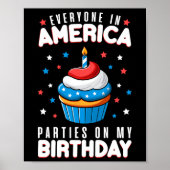 7月の誕生日パーティーボーイガール7月4日Bda ポスター (正面)