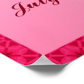 7月の誕生石イラストレーション- Ruby Poster ポスター (角)