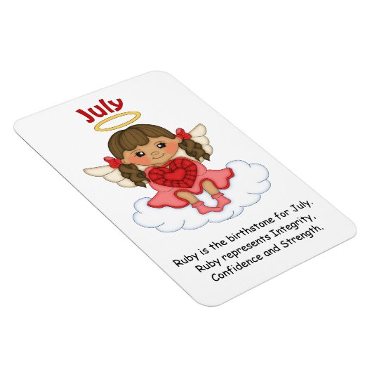 7月の誕生石エンジェルブルネットプレミアムマグネット マグネット (右側)