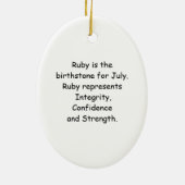 7月の誕生石エンジェルブルネット セラミックオーナメント (裏面)