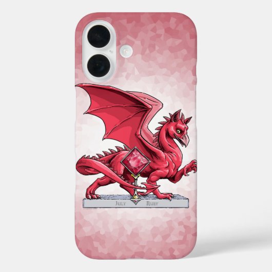 7月の誕生石ドラゴン: Ruby Case-Mate iPhone Ca Case-Mate iPhoneケース (裏面)