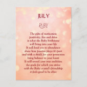 7月の誕生石ルビー ポストカード (正面)