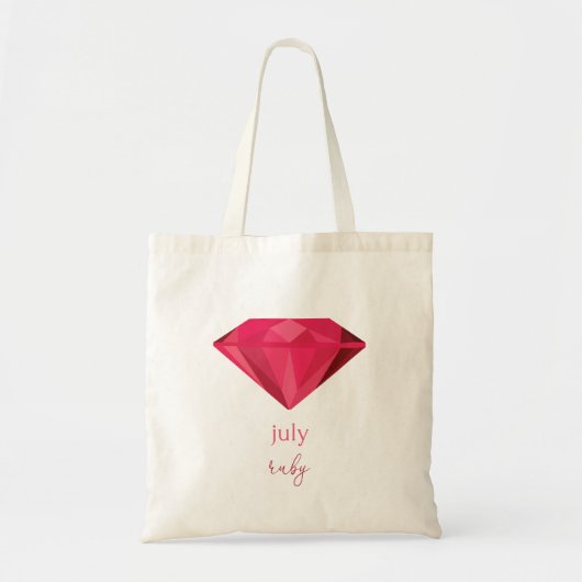 7月の誕生石 ルビー トートバッグ (正面)