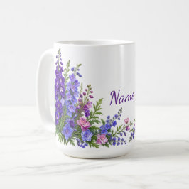 7月の誕生花デルフィニウム コーヒーマグカップ