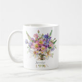 7月の誕生花マグ デルフィニウム パープル コーヒーマグカップ (左)