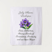 7月の誕生花 ラークスパー 花のアート タペストリー (正面)