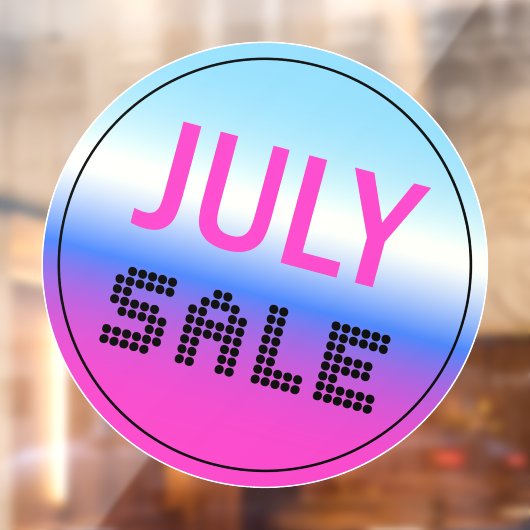 7月の販売ウィンドウ貼り付けホログラフィック勾配 ウィンドウサイン (シート2)