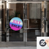 7月の販売ウィンドウ貼り付けホログラフィック勾配 ウィンドウサイン (オフィスドア)