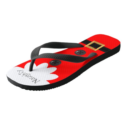 7月の赤いクリスマスカスタムフェスティバルビーチサンダル ビーチサンダル (アングル)