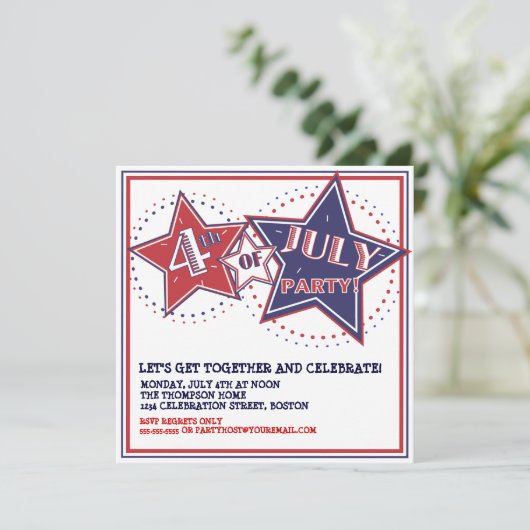 7月の赤白青の第4はパーティの招待状を主演します 招待状 (スタンド正面)