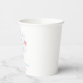 7月の赤・白・青4th BBQモノグラム紋章 紙コップ (左)