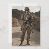 7月の陸軍退職日米国国旗4日 招待状 (裏面)