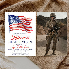 7月の陸軍退職日米国国旗4日 招待状