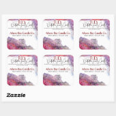 7月の隠しジュエリーキャンドル製品ラベル スクエアシール (シート)