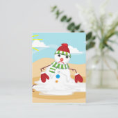 7月の雪だるまのクリスマス シーズンポストカード (スタンド正面)