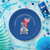 7月の青4日格言独立記念日パーティーページ ペーパープレート (パーティー)