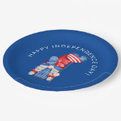 7月の青4日格言独立記念日パーティーページ ペーパープレート (アングル)