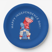 7月の青4日格言独立記念日パーティーページ ペーパープレート (正面)