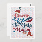 7月の願いを通して愛らしい愛国心を持つ4回目 ポストカード (正面/裏面)