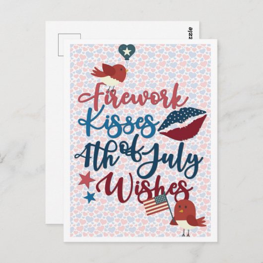 7月の願いを通して愛らしい愛国心を持つ4回目 ポストカード (正面/裏面)