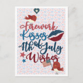 7月の願いを通して愛らしい愛国心を持つ4回目 ポストカード (正面)