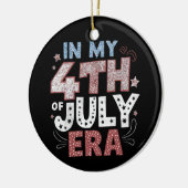 7月の4日にアメリカの愛国心 セラミックオーナメント (左)