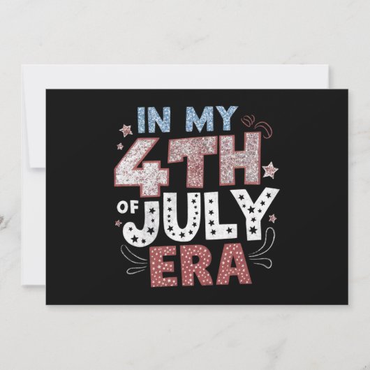 7月の4日にアメリカの愛国心 招待状 (正面)