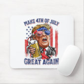 7月の4日に再びトランプ素晴らし男性がおもしろい飲む マウスパッド (マウス)