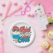 7月の4日の赤い白とポプシクルクール ペーパープレート (パーティー)