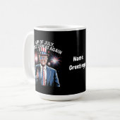 7月の4日を再びトランプ素晴らし愛国者にする コーヒーマグカップ (正面左)