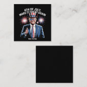 7月の4日を再びトランプ素晴らし愛国者にする スクエア名刺 (正面/裏面)