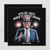 7月の4日を再びトランプ素晴らし愛国者にする 招待状 (正面/裏面)