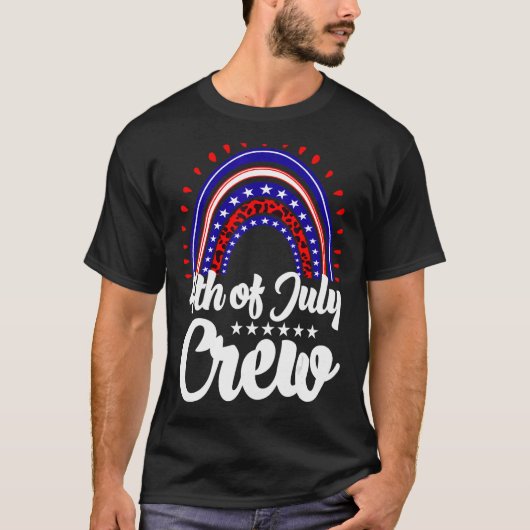 7月の4日クルー連邦独立型アメリカンライ Tシャツ (正面)