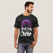 7月の4日クルー連邦独立型アメリカンライ Tシャツ (正面フル)