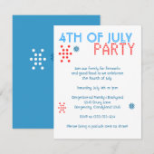 7月の4日パーティー招待状 招待状 (正面/裏面)