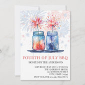 7月の4日招待状、7月の4日パーティーフライヤー 招待状 (正面)