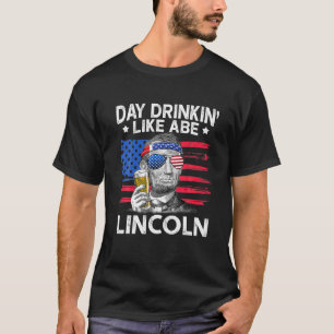 7月の4日目の安倍リンカーンのような飲み物 Tシャツ