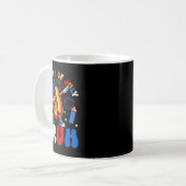 7月の4日Bruh Dabbing Hot Dog Usa Pa コーヒーマグカップ (正面左)